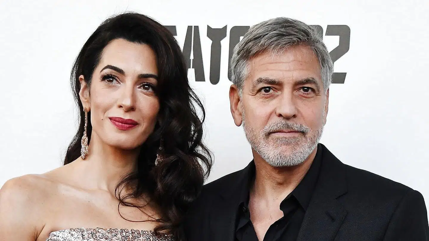 George Clooney med sin kone, Amal.