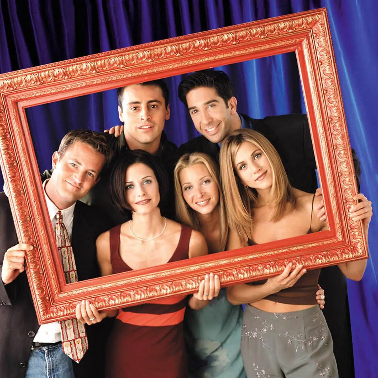 Matthew Perry og resten af holdet fra 'Friends'.