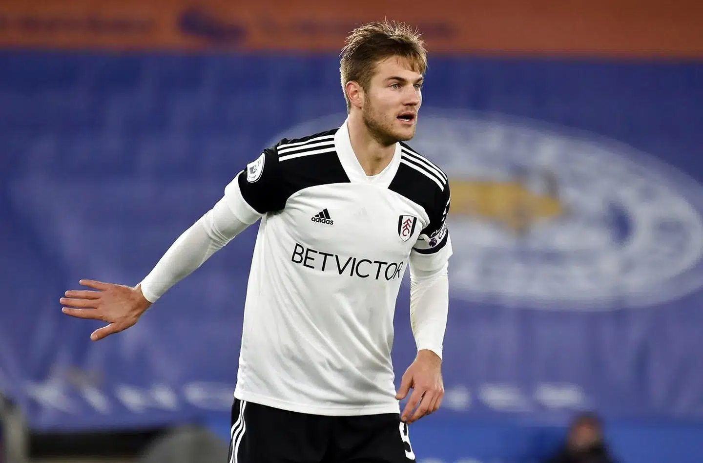 Soccer Football - Premier League - Leicester City v Fulham - King Power Stadium, Leicester, Britain - November 30, 2020 Fulham's Joachim Andersen during the match Pool via REUTERS/Rui Vieira EDITORIAL USE ONLY.No use with unauthorized audio, video, data, fixture lists, club/league logos or 'live' services. Online in-match use limited to 75 images, no video emulation.No use in betting, games or single club /league/player publications. Please contact your account representative for further details.