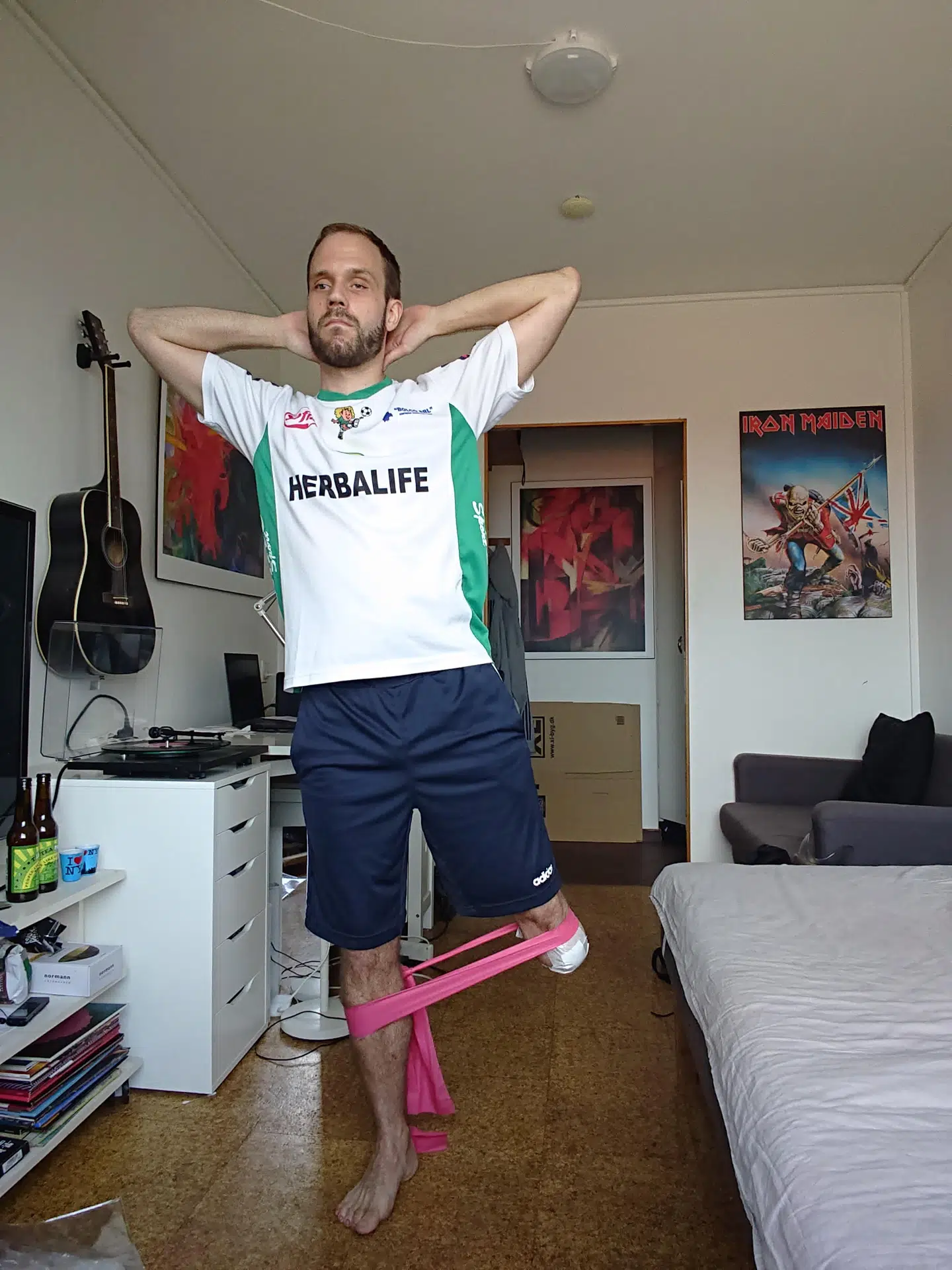 Mads Brix Baulund genoptræner efter sin ulykke (Privatfoto)