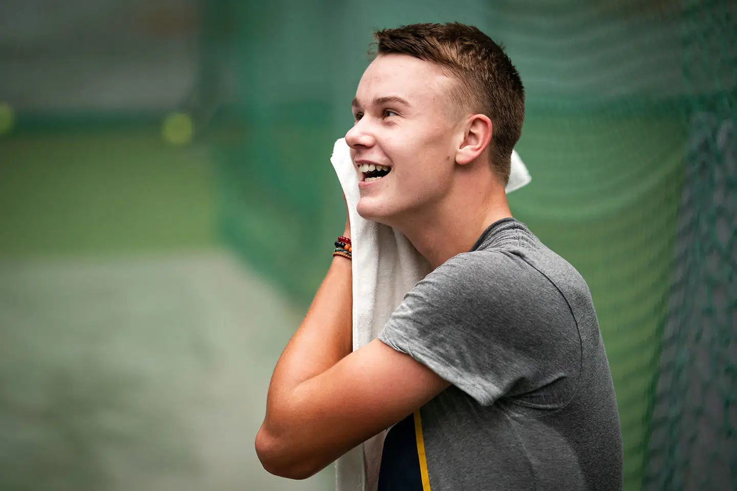 Holger Rune under en træning.