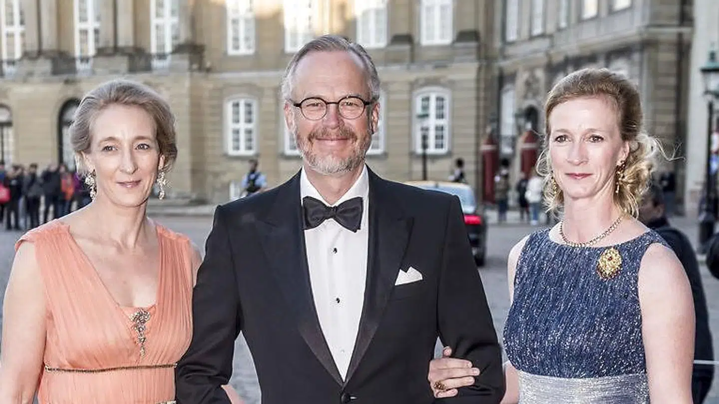 Prinsesse Alexandra af Berleburg (tv.) med Michael Ahlefeldt-Laurvig-Bille og prinsesse Nathalie af Berleburg.