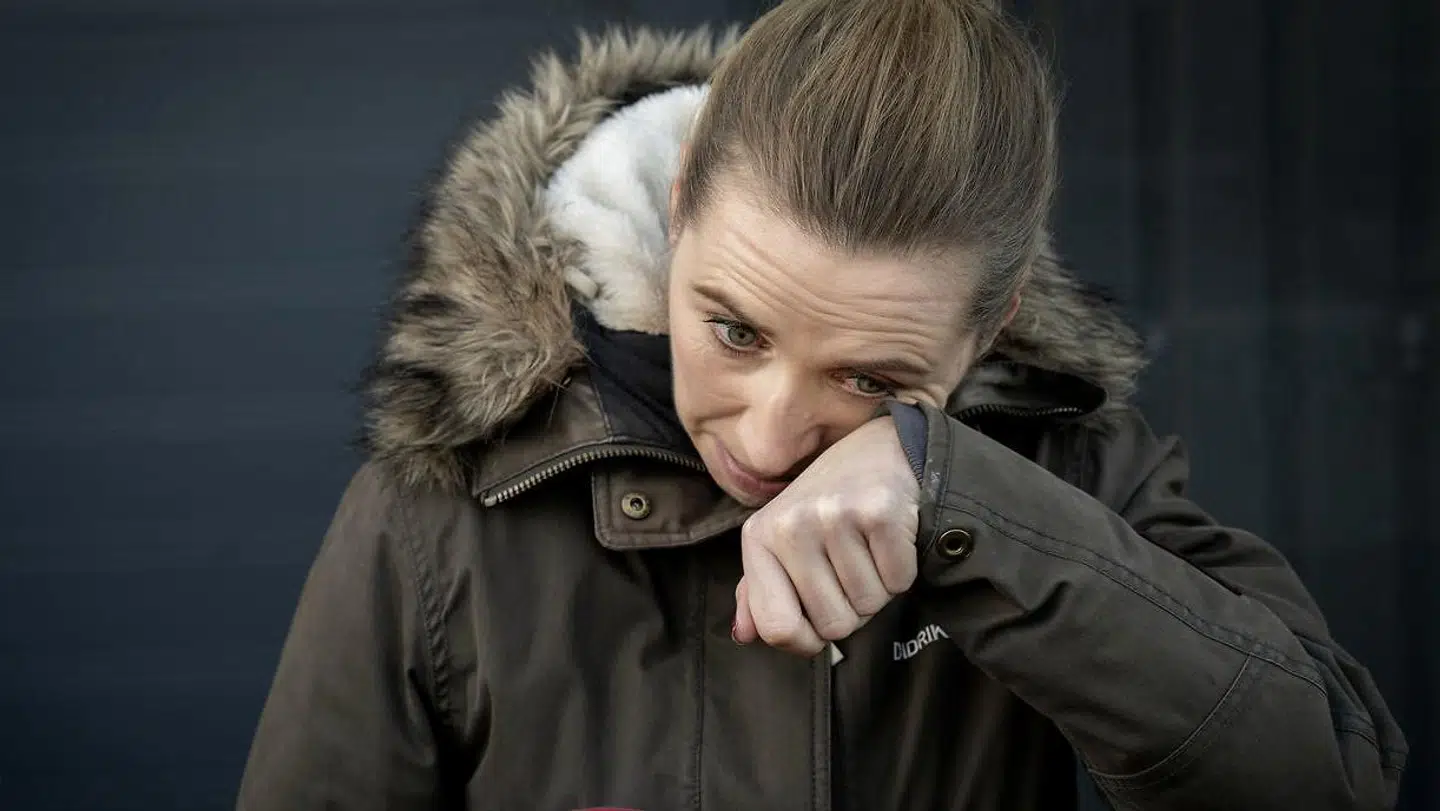 Mette Frederiksen kæmpede med tårerne.