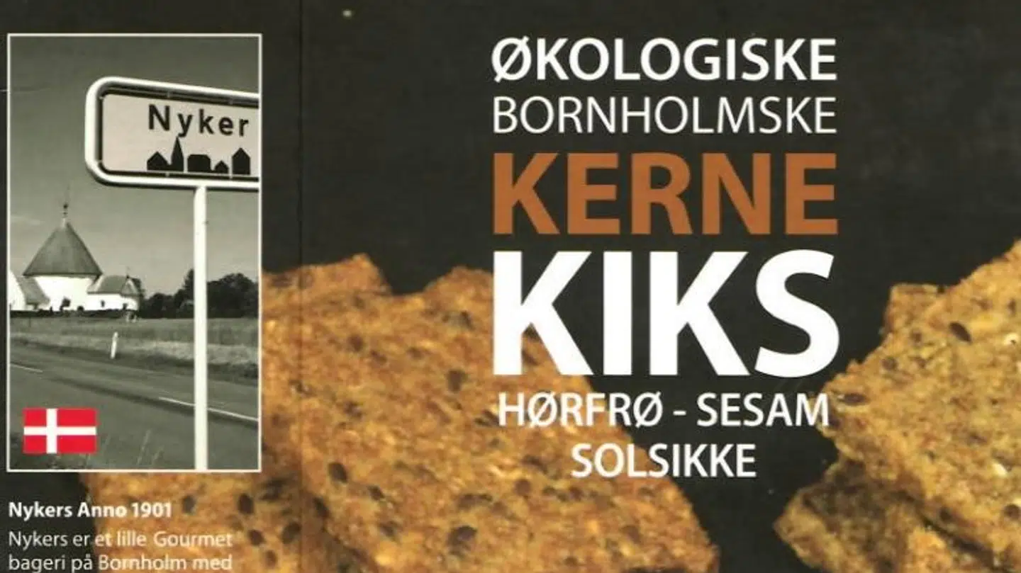 Det er blandt andet kiks som disse fra virksomheden Nykers på Bornholm, der nu bliver tilbagekaldt.