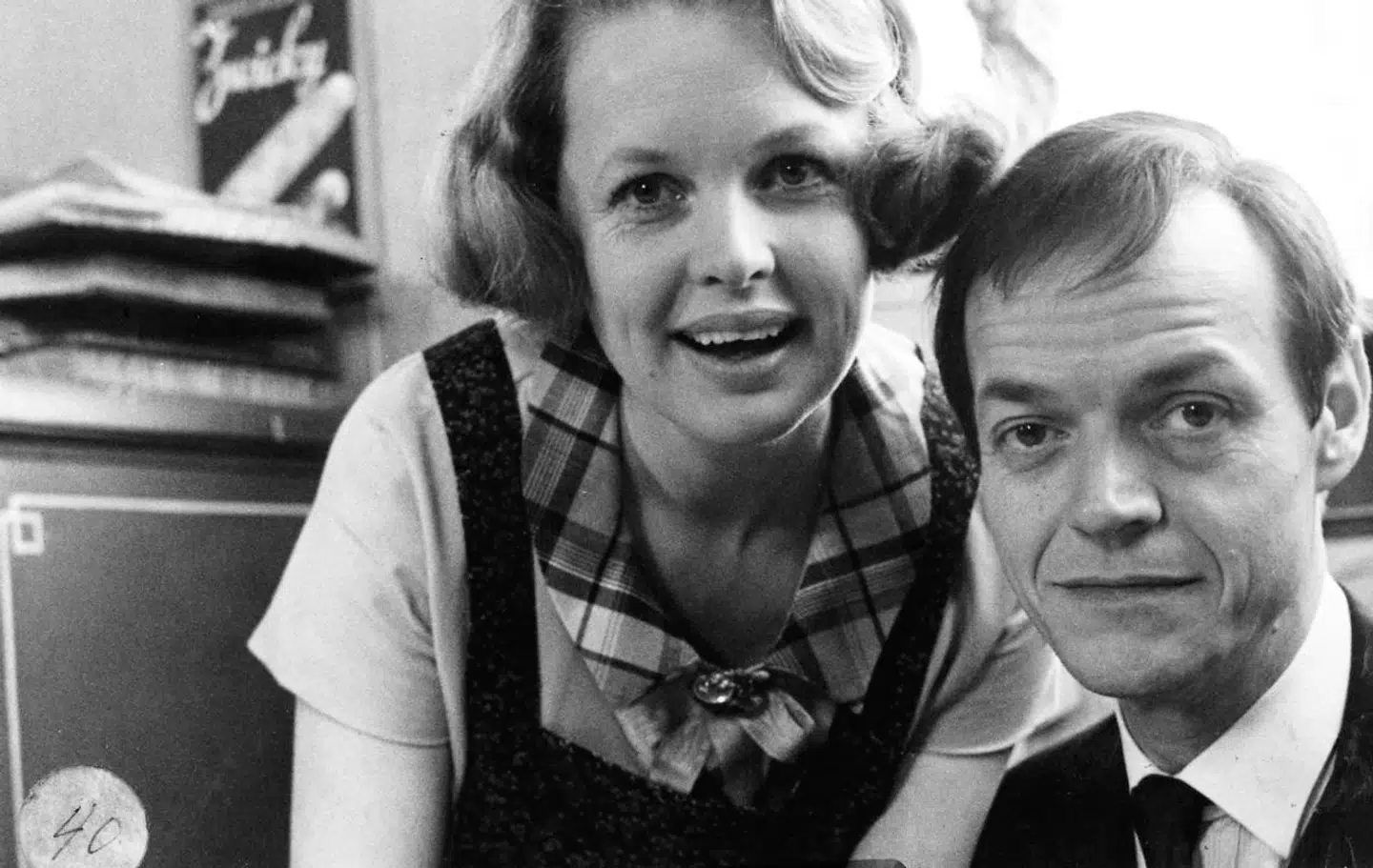 Ghita Nørby (Ingeborg) og Jørgen Buckhøj (Mads Skjern) under indspilningen til Matador.
