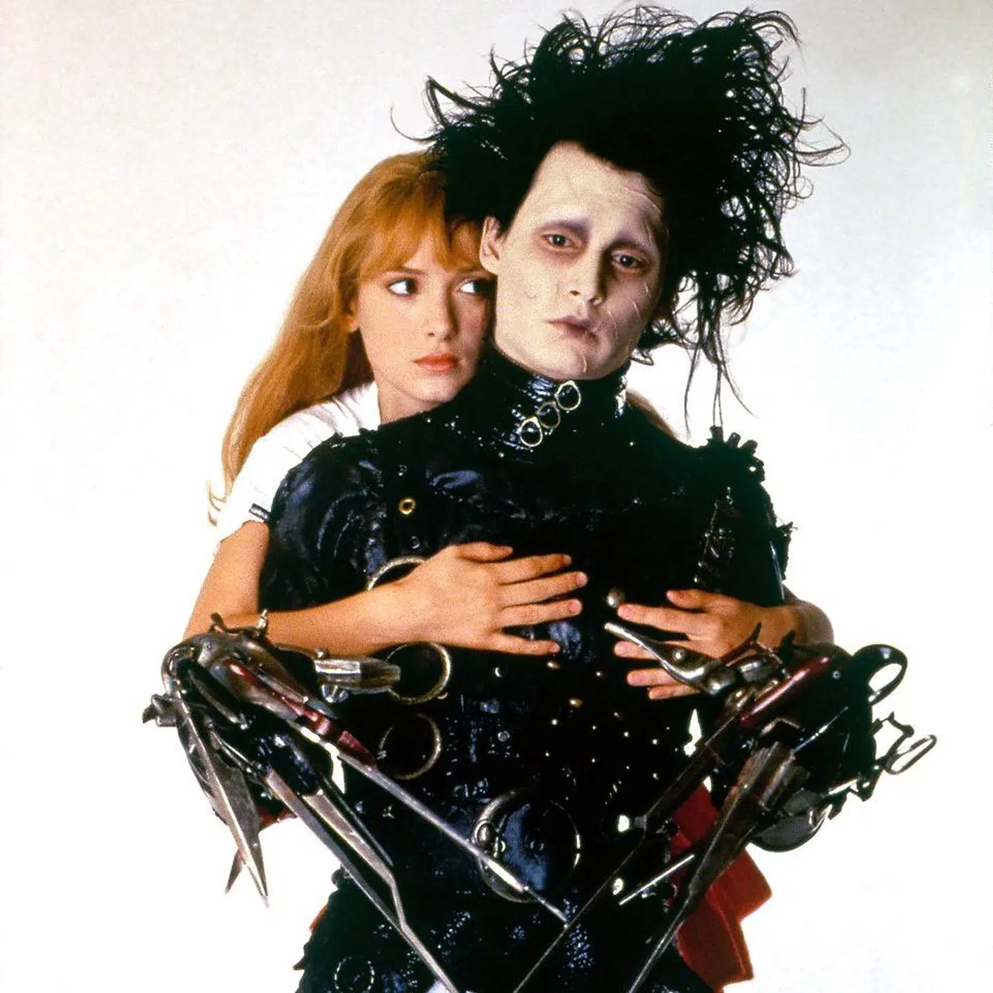 Sådan så Winona Ryder og Johnny Depp ud i 'Edward Scissorhands'.