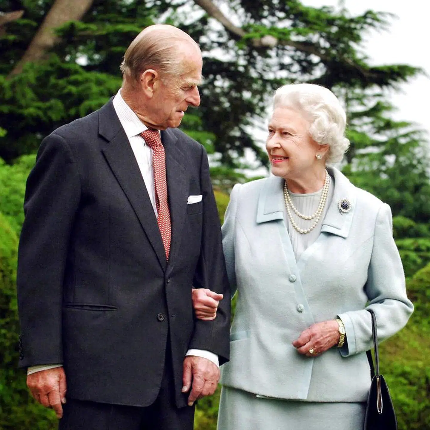 Parret fotograferet i 2007 i Broadlands i anledning af deres 60-års bryllupsdag.