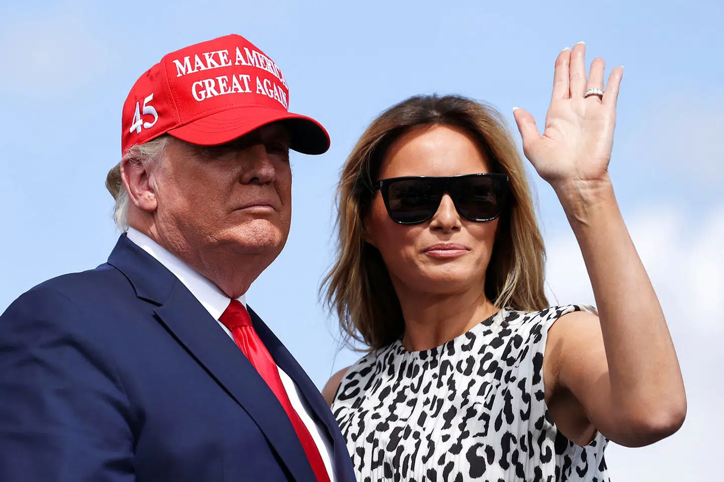 Førstedame Melania Trump og præsident Donald Trump.