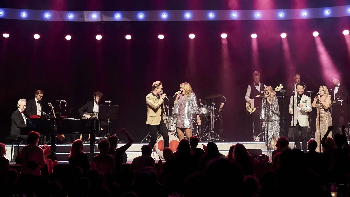 Annette Heick på scenen til 'Disco Tango'.