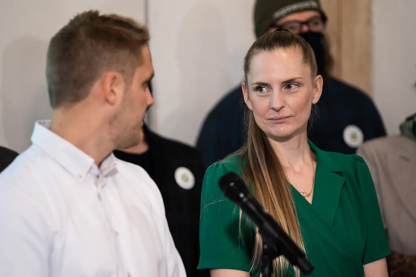 Politisk ordfører Lisel Vad Olsson under Veganerpartiets pressemøde i september. Emil Helms/Ritzau Scanpix