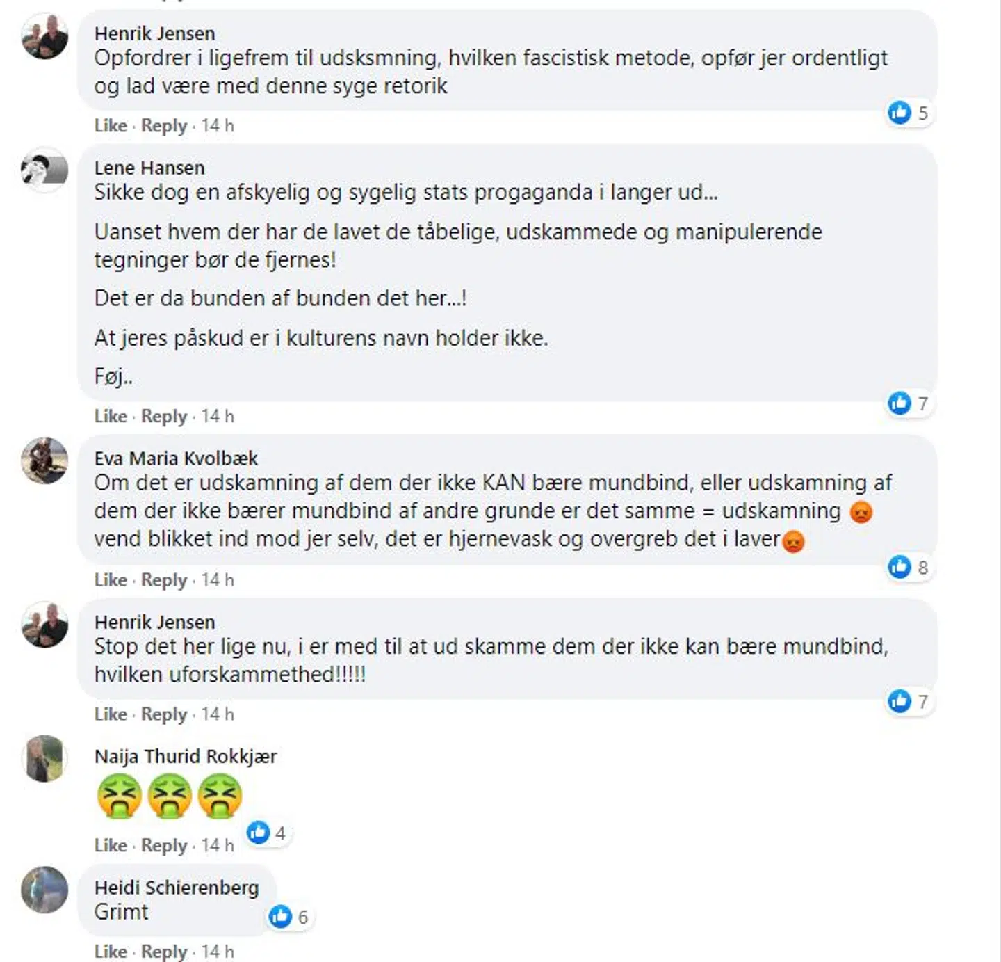 Her er flere reaktioner på opslaget, der har fået mere end 2.100 kommentarer.