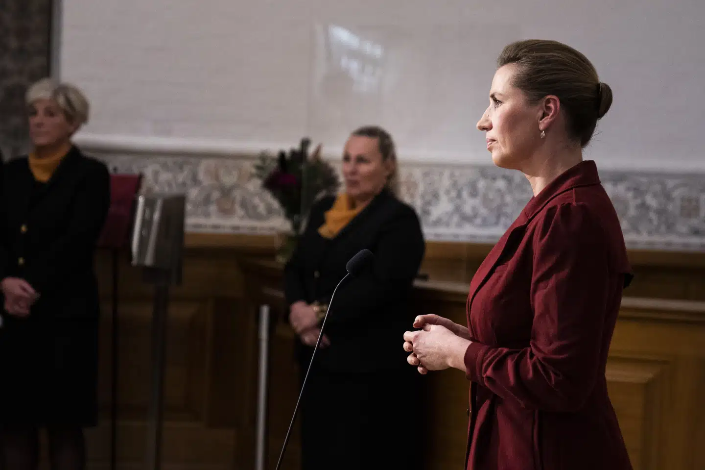 Statsminister Mette Frederiksen (S) skriver på Facebook, at hun står ved beslutningen om at alle mink bliver slået ned. Men erkender fejl. Martin Sylvest/Ritzau Scanpix