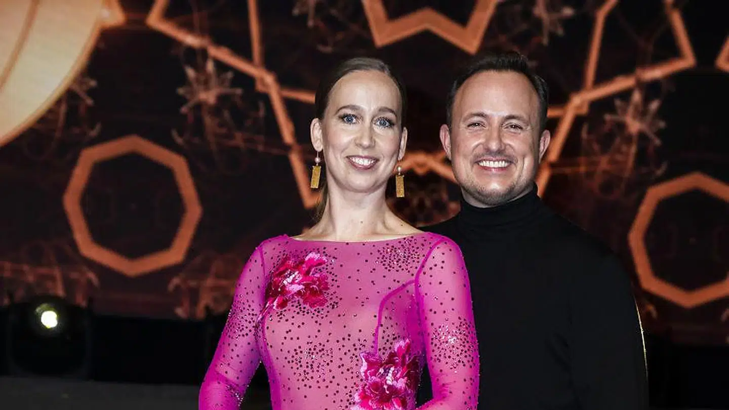Skuespiller Merete Mærkedahl og Thomas Evers Poulsen. Vild med dans program 6 på
