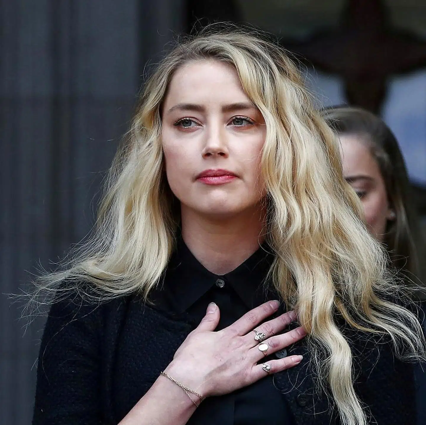 Amber Heard i forbindelsen med retssagen.