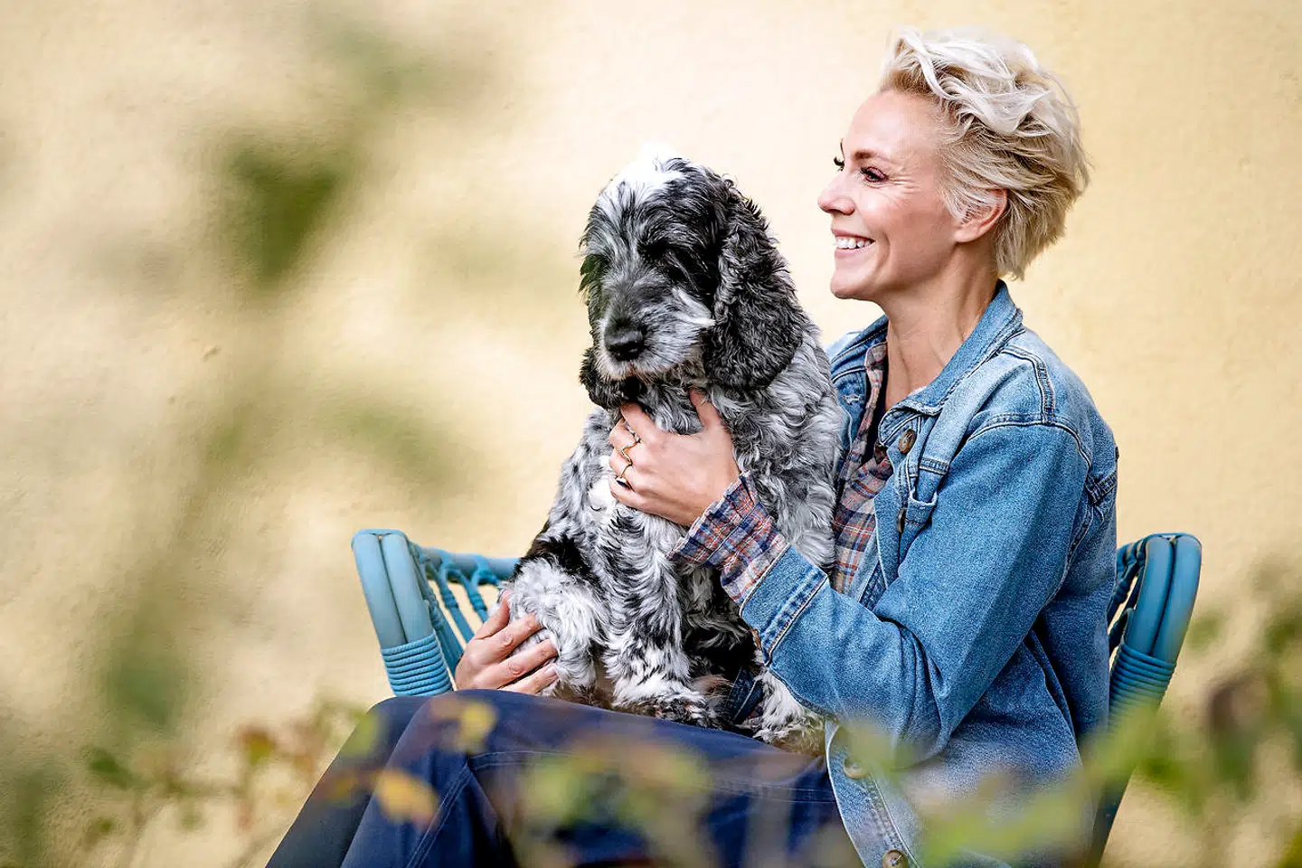 Noahs ark kalder Lene Beier kollektivet. Her ses hun med hunden Bruce Wayne.