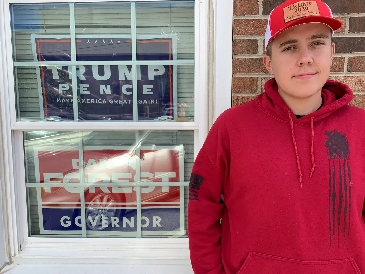 Colton Hanes fra Yadkinville, NC, er førstegangsvælger og Trump-støtte.