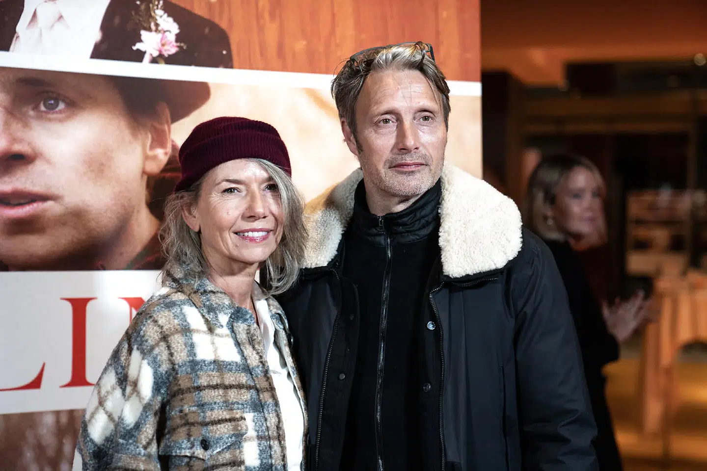 Hanne Jacobsen og Mads Mikkelsen til gallapremieren på Falling i Imperial i København, mandag den 26. oktober 2020. Falling er skuespiller Viggo Mortensens instruktør- og manuskriptdebut.. (Foto: Emil Helms/Ritzau Scanpix)