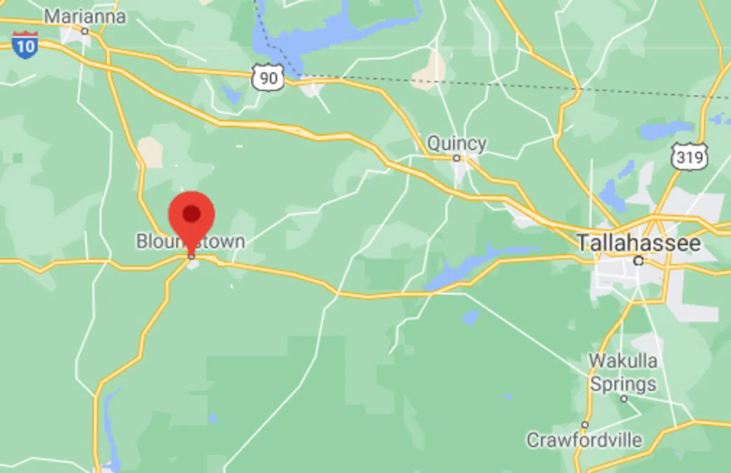 Der var her ved floden Apalachicola, nær byen Blounstown i Florida, at han fangede den store alligator.