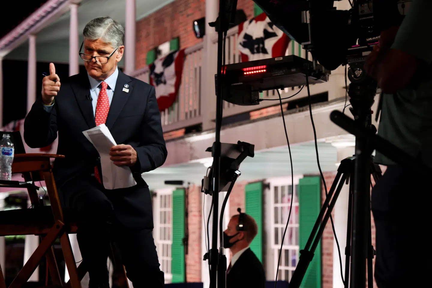 Sean Hannity anses som en af de største Trump-fortalere hos Fox og har kritiseret stationens eget valghold. (Arkivfoto.) Jonathan Ernst/Reuters