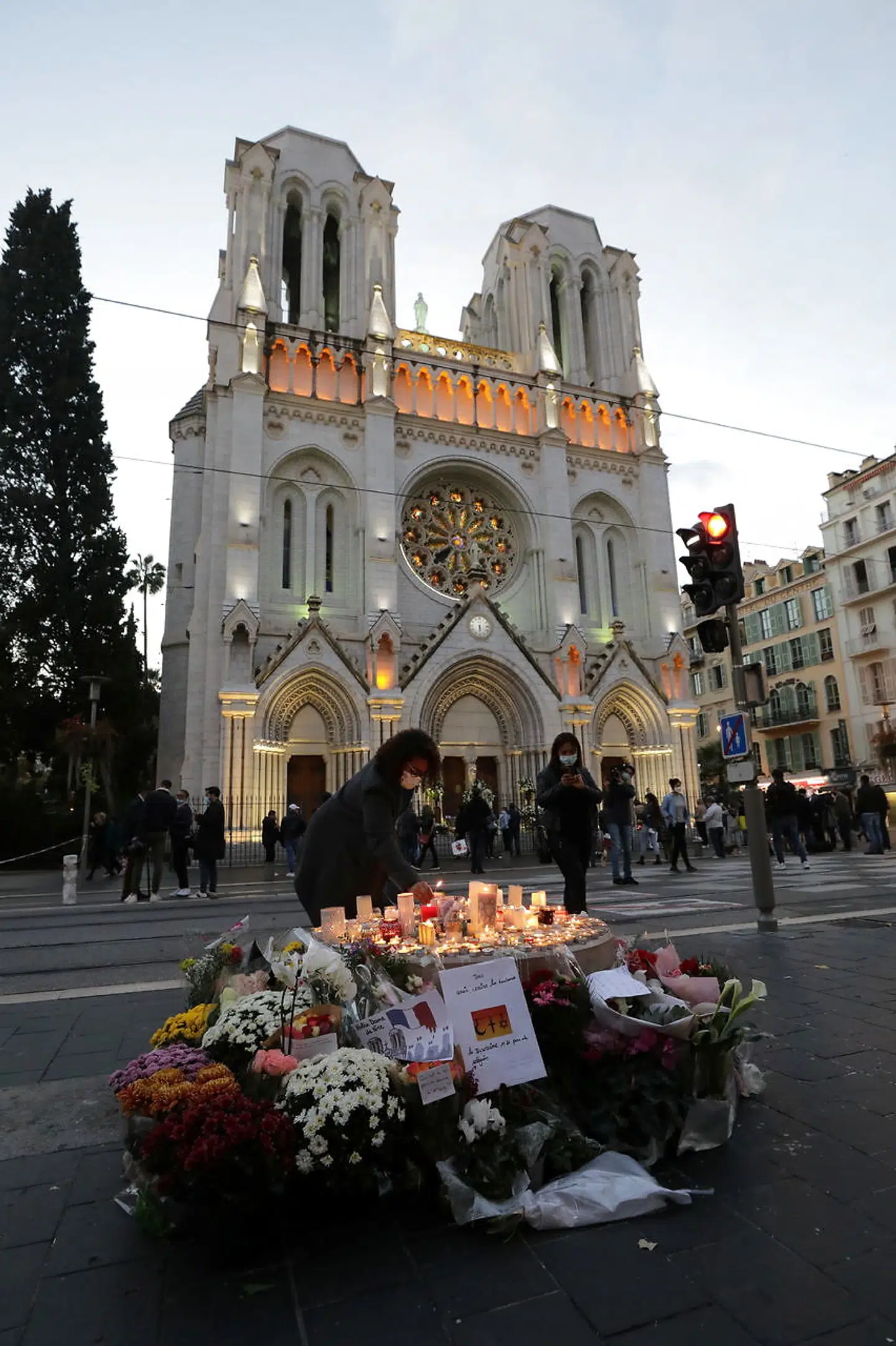 Notre Dame-kirken i Nice hvor terrorangrebet fandt sted.