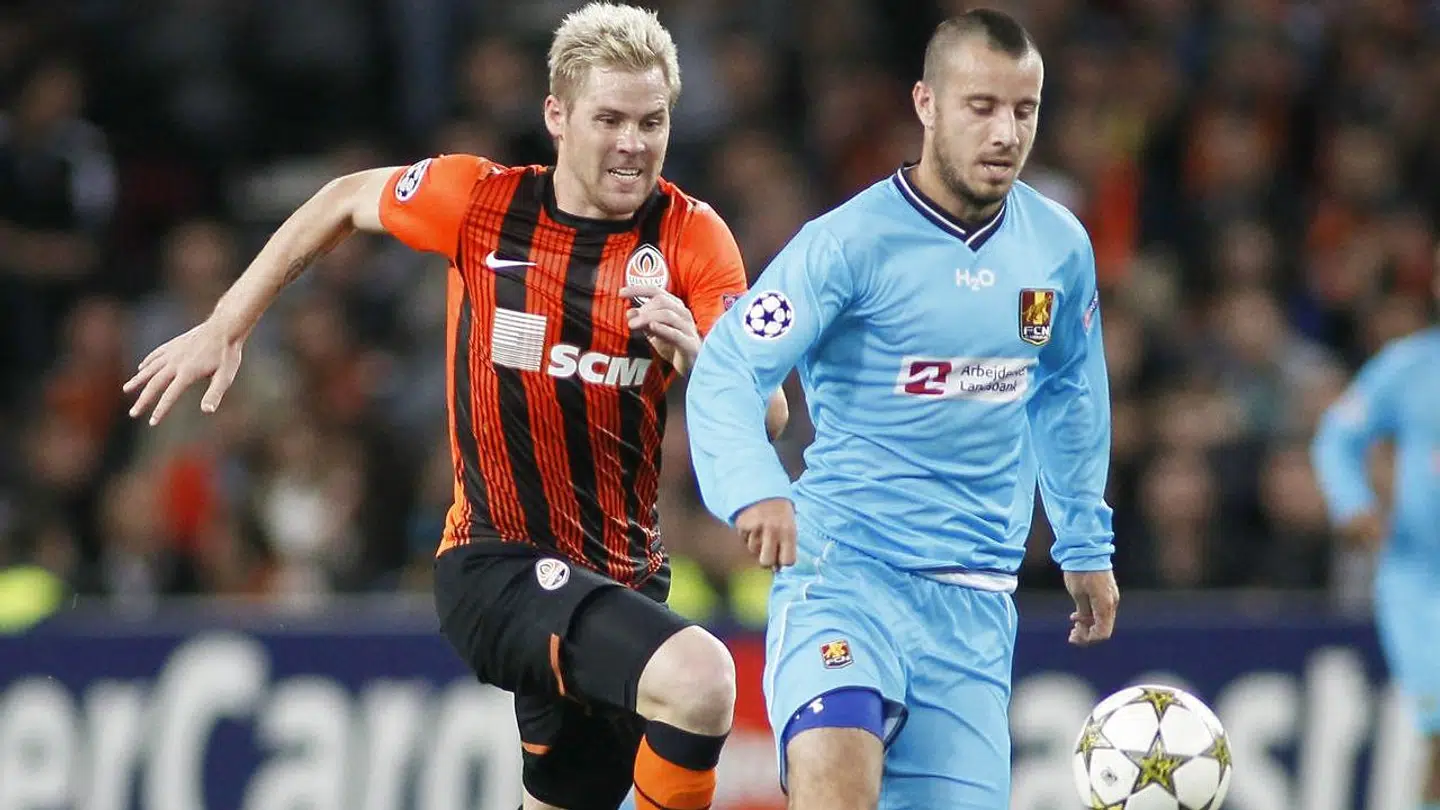 Mikkel Beckmann i aktion for FC Nordsjælland i Champions League i 2012.