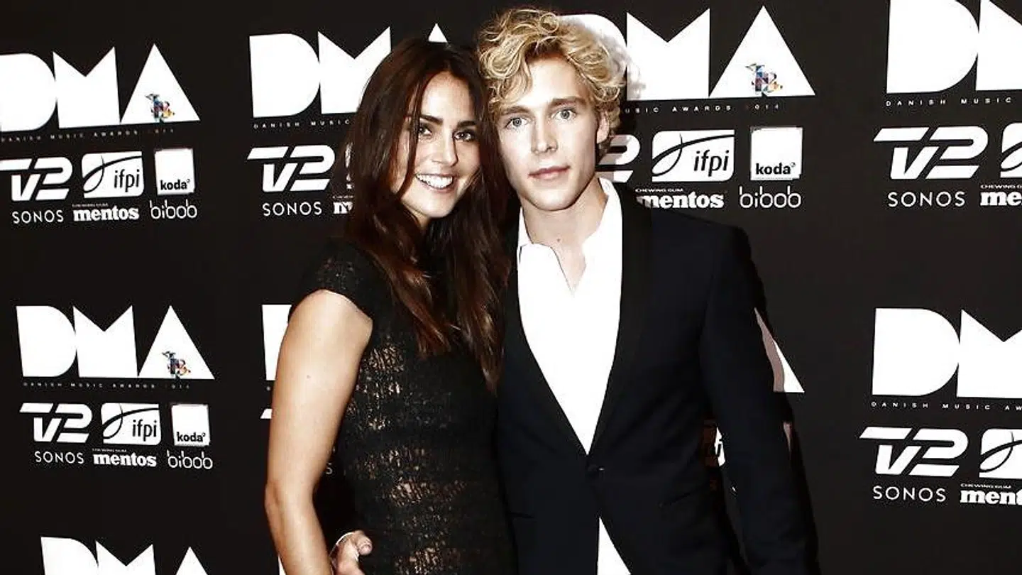 Sangeren Christopher med sin hustru, Cecilie Haugaard (Foto: Asger Ladefoged/Scanpix 2014)
