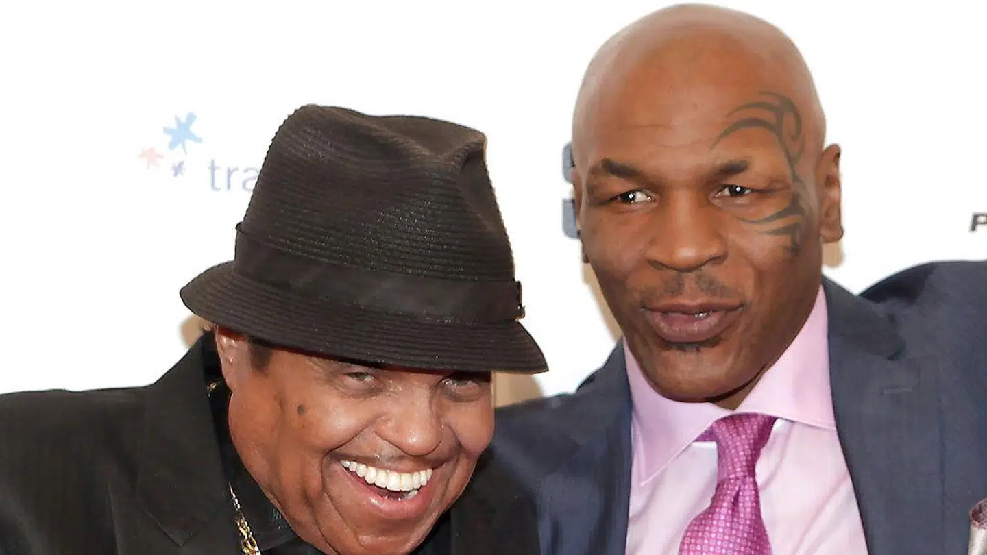 Mike Tyson med Joe Jackson, far til Michael Jackson.
