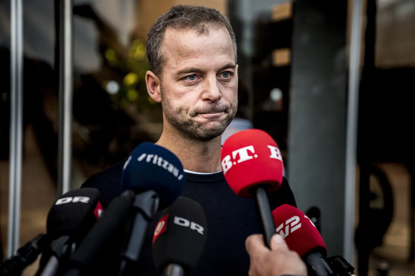 Morten Østergaard melder sin afgang efter gruppemøde i den Sorte Diamant København. Martin Sylvest/Ritzau Scanpix