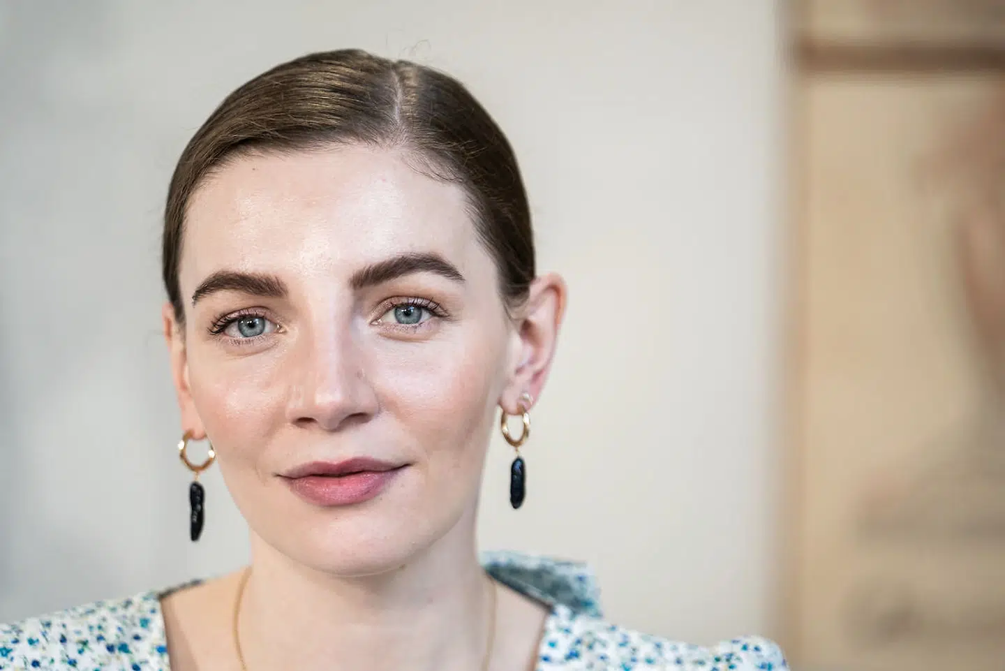 Molly Egelind under pressemødet på Sygeplejeskolen III i Valby, mandag den 19. oktober 2020.
