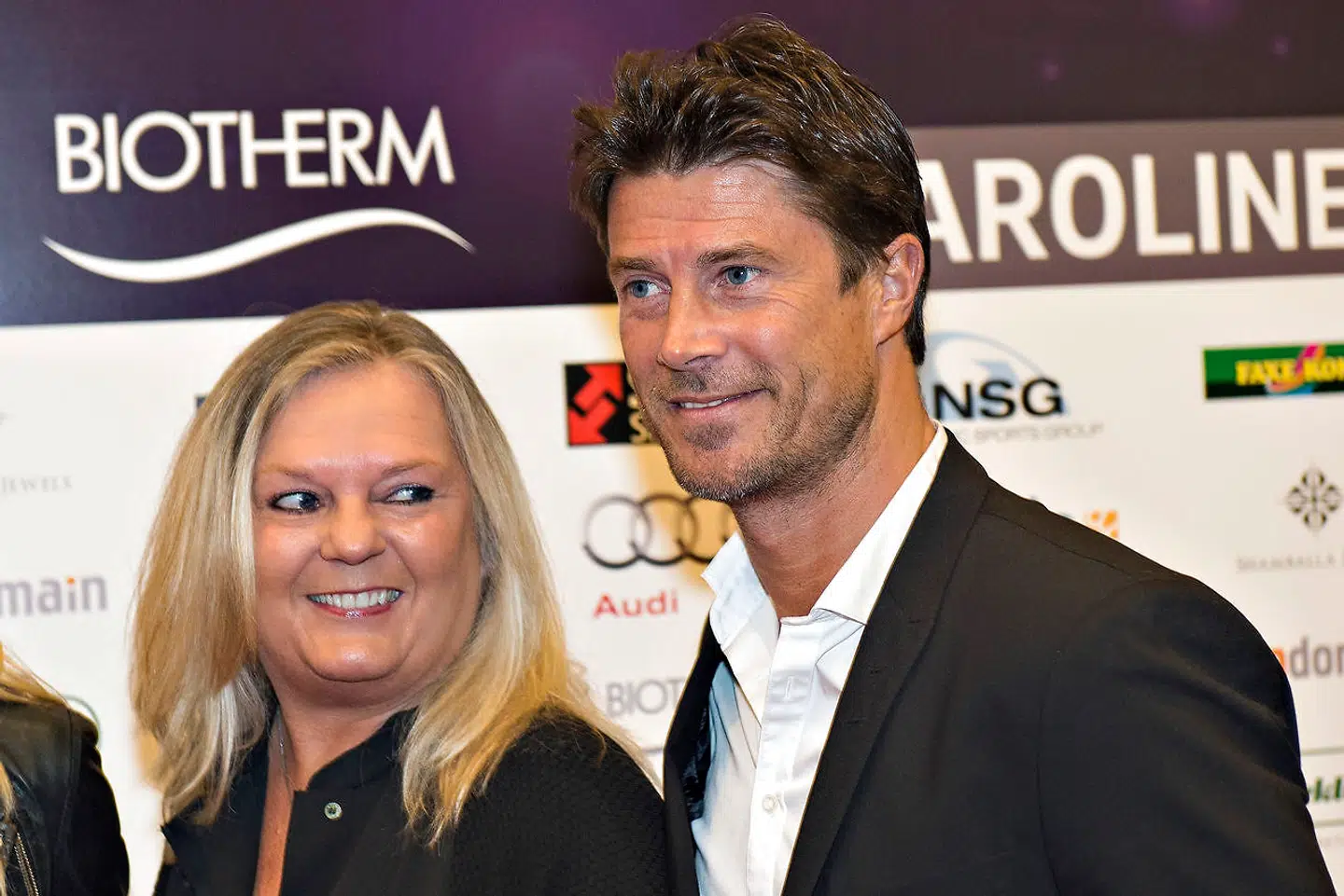 Brian Laudrup og hans kone Mette Laudrup. Laudrup stopper nu hos bettingfirmaet Unibet.