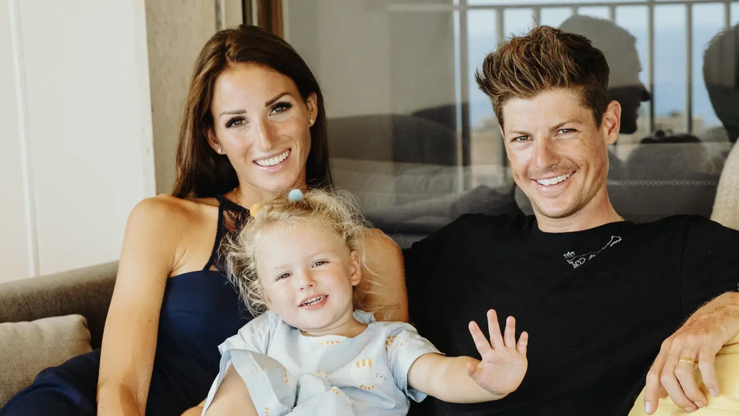 Familien Fuglsang i lejligheden i Monaco.