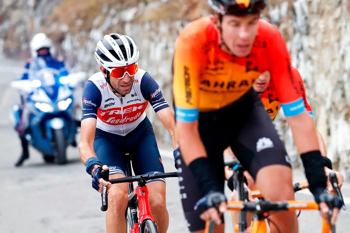Vincenzo Nibali (tv.) fik ikke en dag, som han havde ønsket sig.