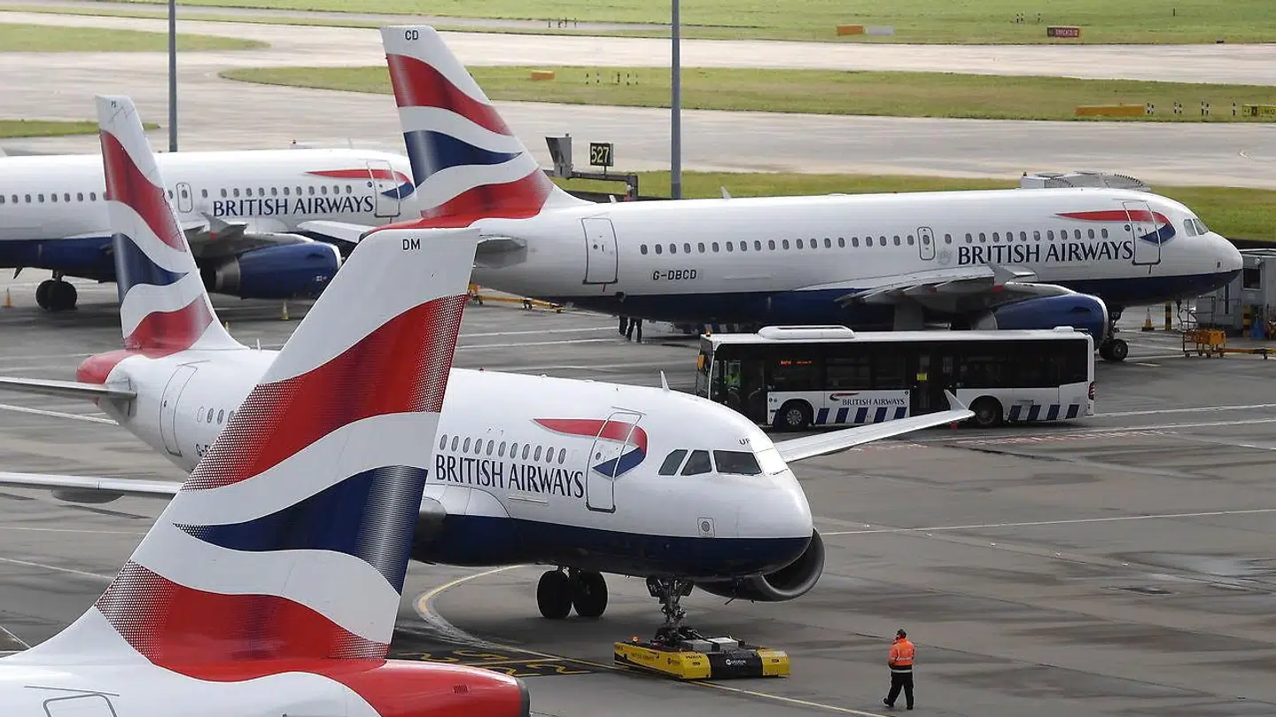 epa08749895 (FILE) - British Airways passenger aircraft at Heathrow Airport Terminal Five in London, Britain, 14 March 2020 (reissued 16 October 2020). Britain's flagship aircraft carrier British Airways was on 16 October 2020 fined by the British Information Commissioner's Office, IOC, 20 million pound for 'failing to protect the personal and financial details of more than 400, 000 of its customers', and processing 'personal data without adequate security measures in place' as the authority stated. EPA/ANDY RAIN *** Local Caption *** 55952677