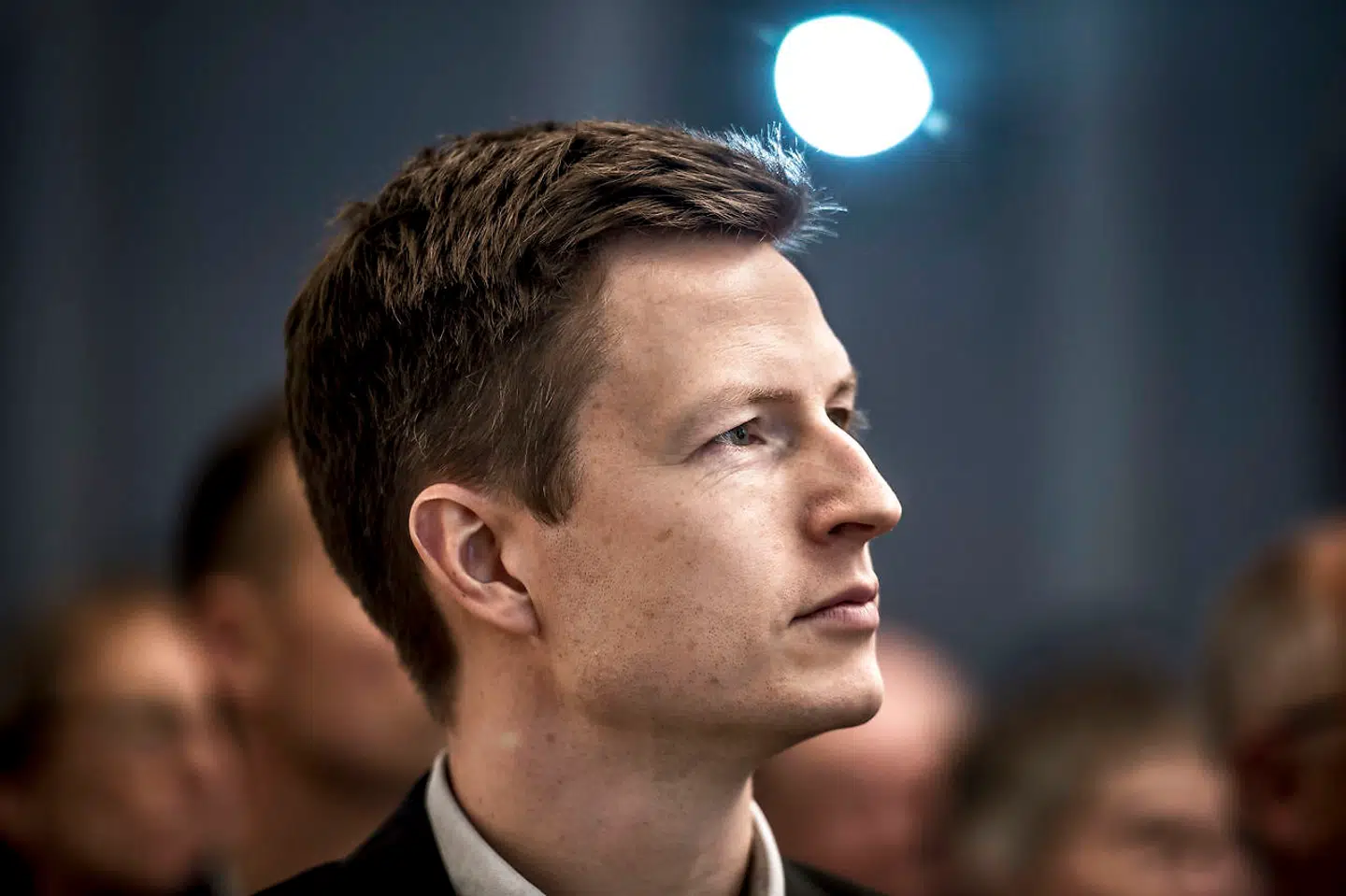 Jesper Petersen (S) deltager i høringen og konferencen om Skats krise onsdag den 11. oktober i Provianthuset i København, hvor HK Stat, LO og FSR, sætter fokus på redningen af Skat.. (Foto: Mads Claus Rasmussen/Scanpix 2017)