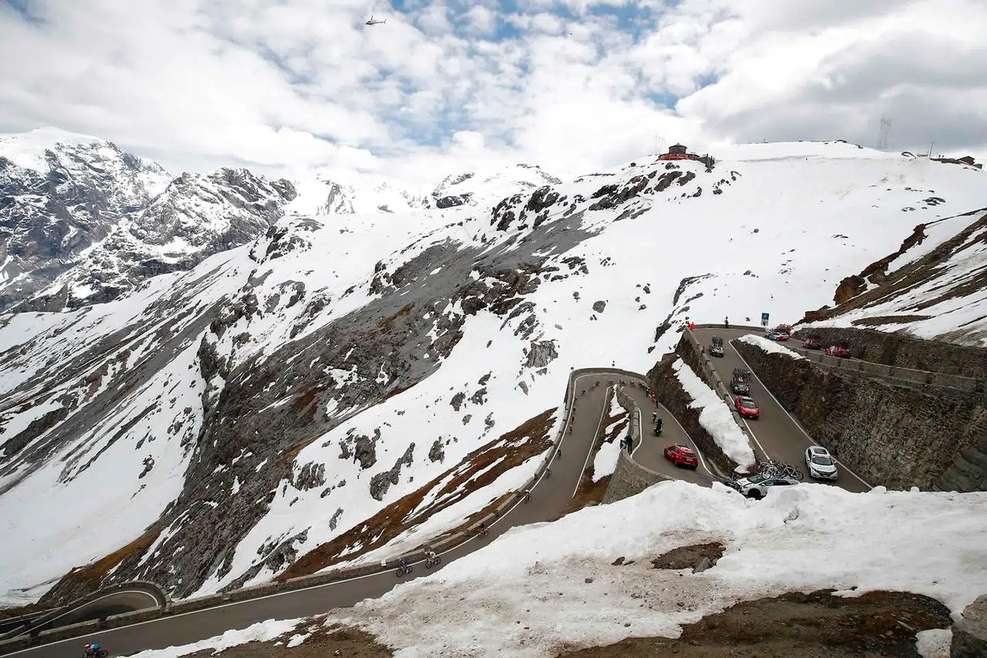 Feltet åd sig også op ad Stelvio-stigningen i 2017.