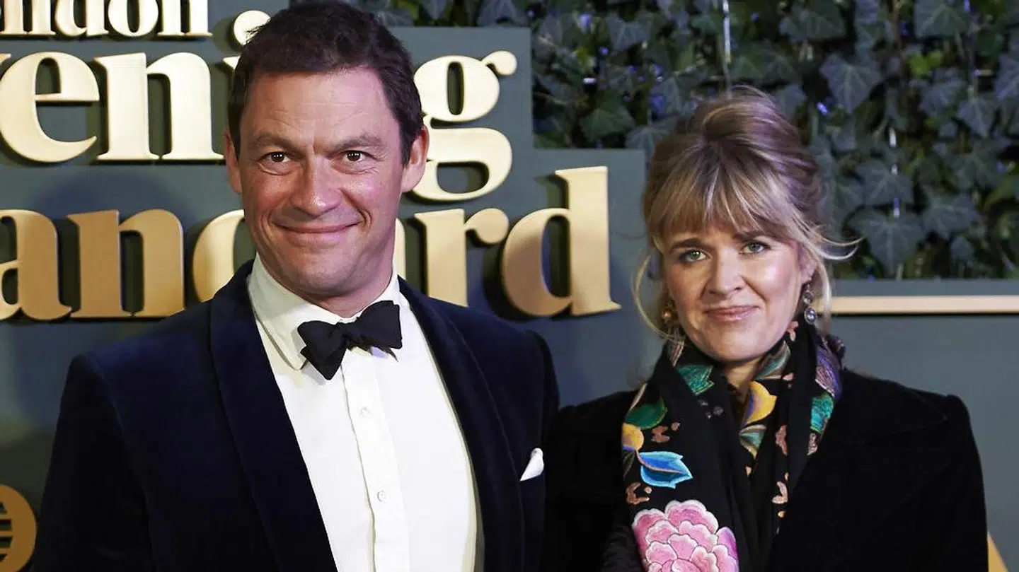 Dominic West med sin hustru, Catherine Fitzgerald.