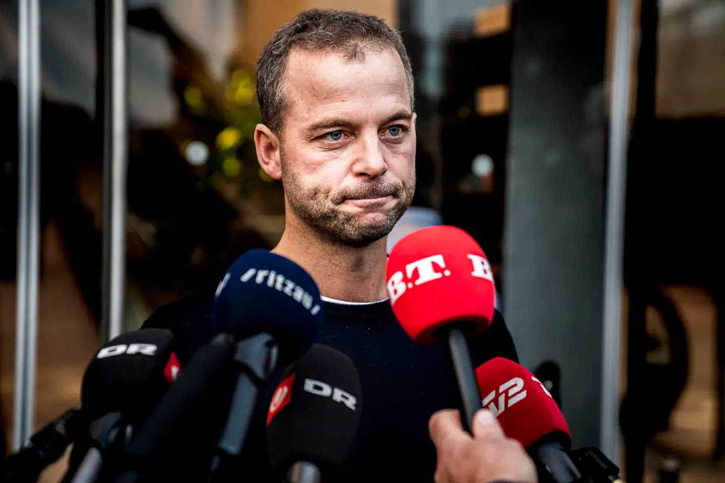 Morten Østergaard meldte den 8. oktober sin afgang efter gruppemøde i den Sorte Diamant København. Han blev væltet, fordi han ikke havde talt sandt om den krænkelse af Lotte Rod, som han selv stod bag. (Foto: Martin Sylvest/Ritzau Scanpix)