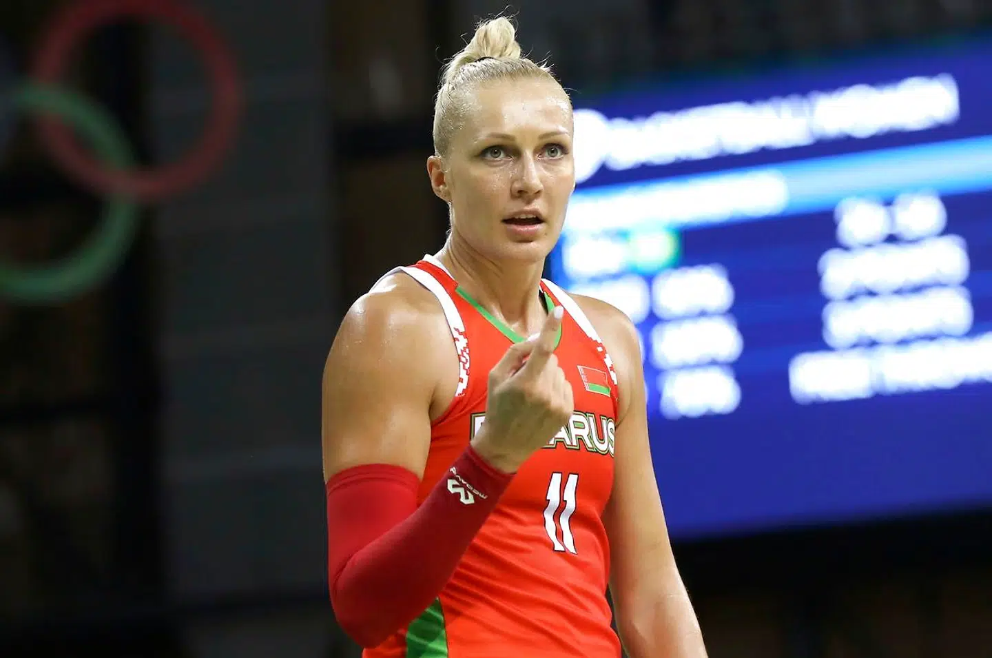 Her ses Yelena Leuchanka under OL i Rio i 2016.