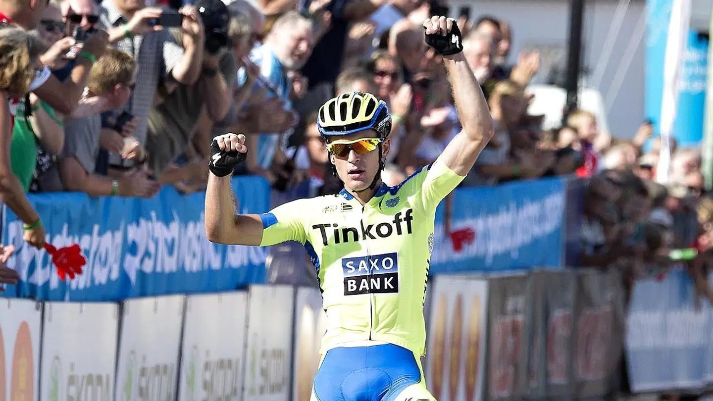 Som professionel fejrede Matti Breschel 22 sejre på landevejen. Mange af dem i Danmark Rundt - som her i 2015.