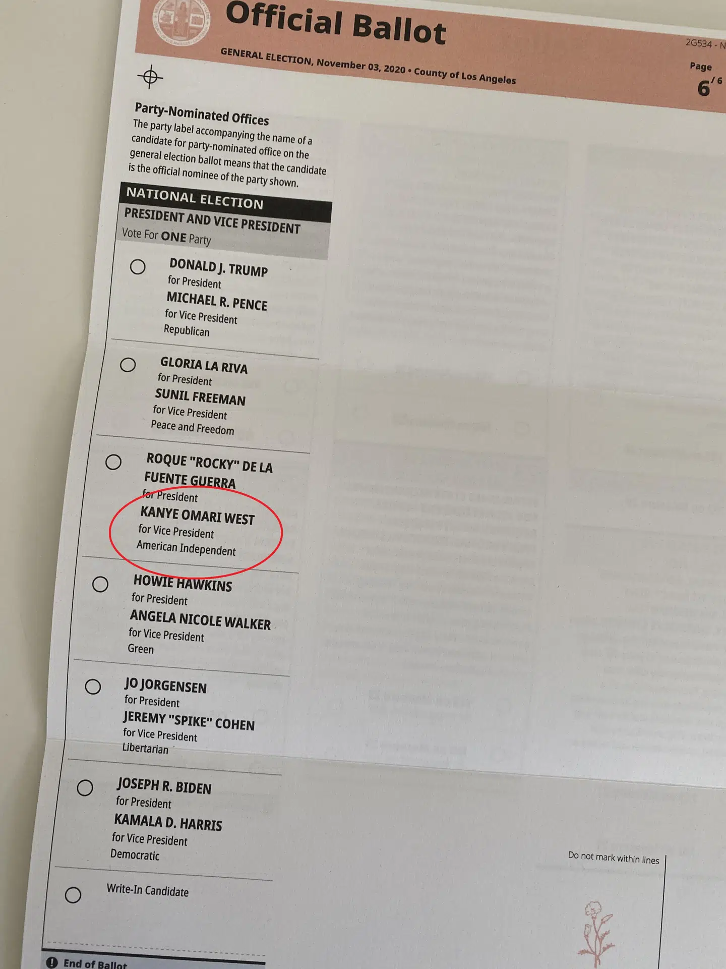 Kanye West står som videpræsidentkandidat på stemmesedlerne i Californien. Det får verdensstjernen til at rase.
