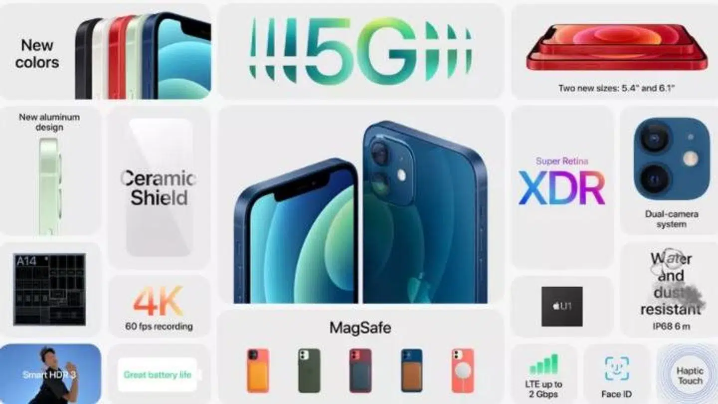 Den har som forventet en masse nye ting gemt i sig. Blandt andet 5G-netværk. Foto: Apple