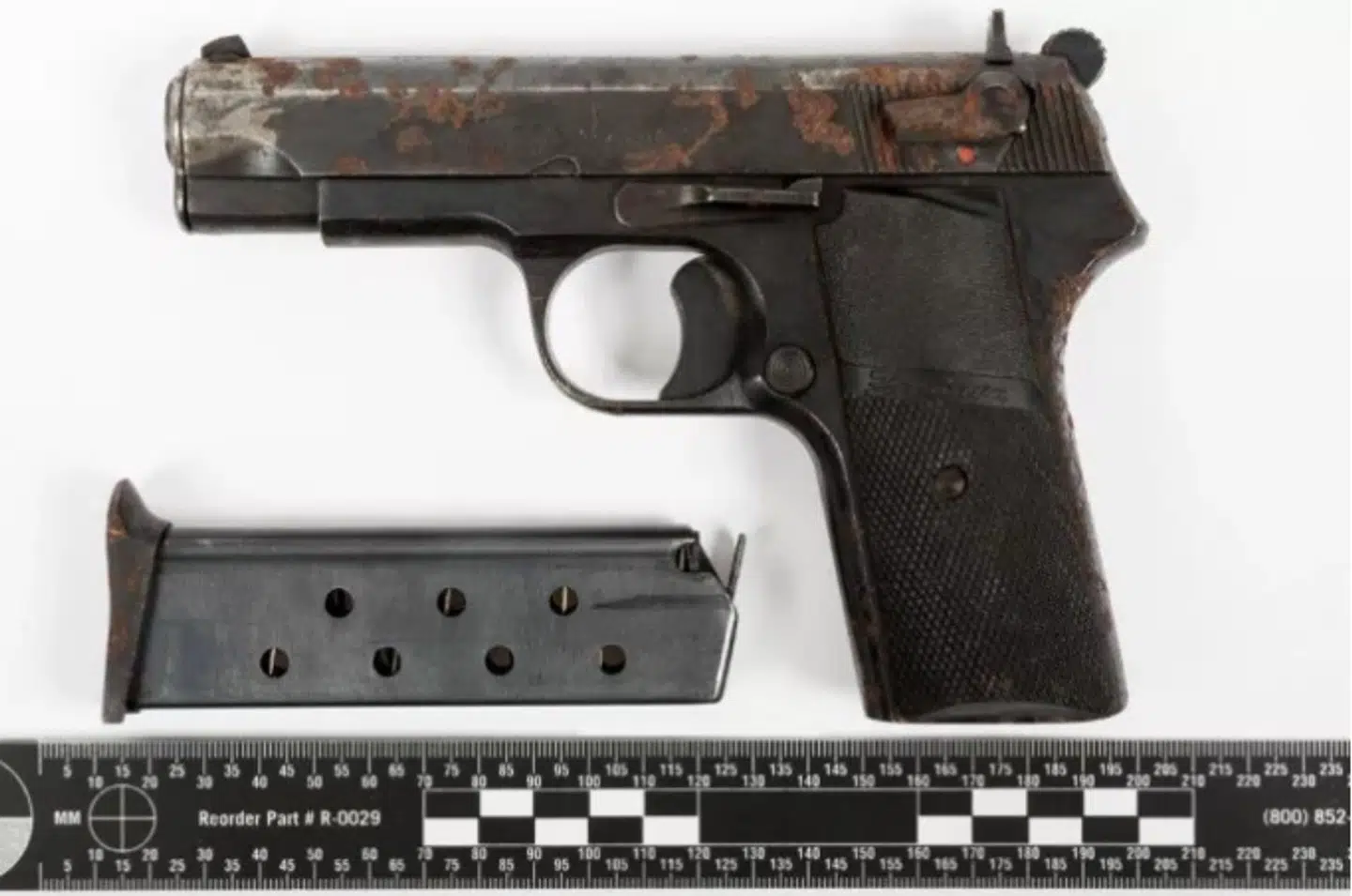 Et skydevåben, der blev brugt til at dræbe den 16-årige Servet Abdija i 2017. Han havde angiveligt ingen forbindelser til kriminelle miljøer og var tilsyneladende et tilfældigt offer. Sagen er stadig uopklaret.