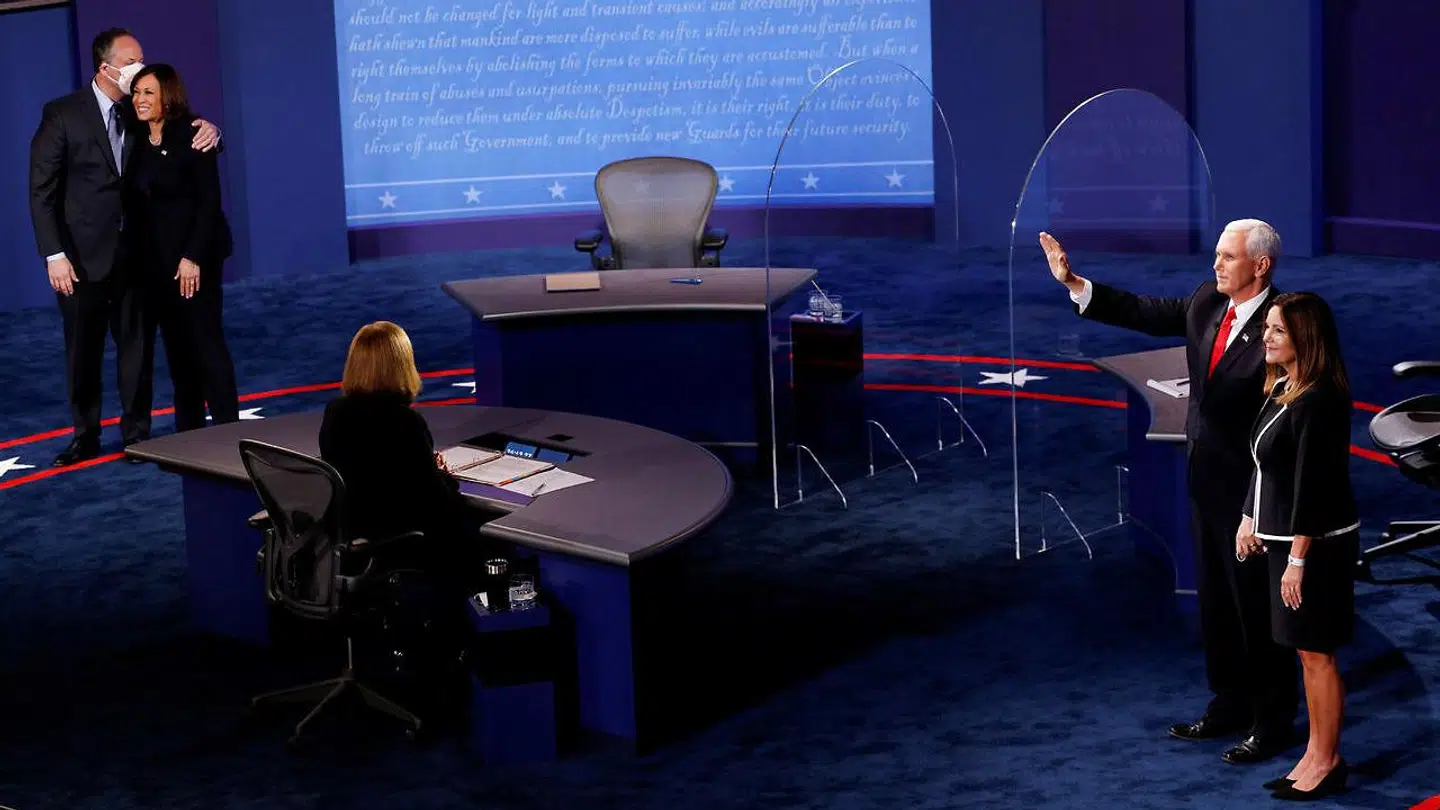 De to vicepræsidentkandidater efter aftenens debat.