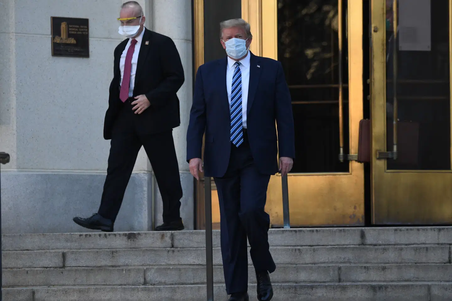 Donald Trump blev natten til tirsdag dansk tid udskrevet fra det hospital, hvor han har været indlagt grundet coronasmitte. (Arkivfoto) Saul Loeb/Ritzau Scanpix