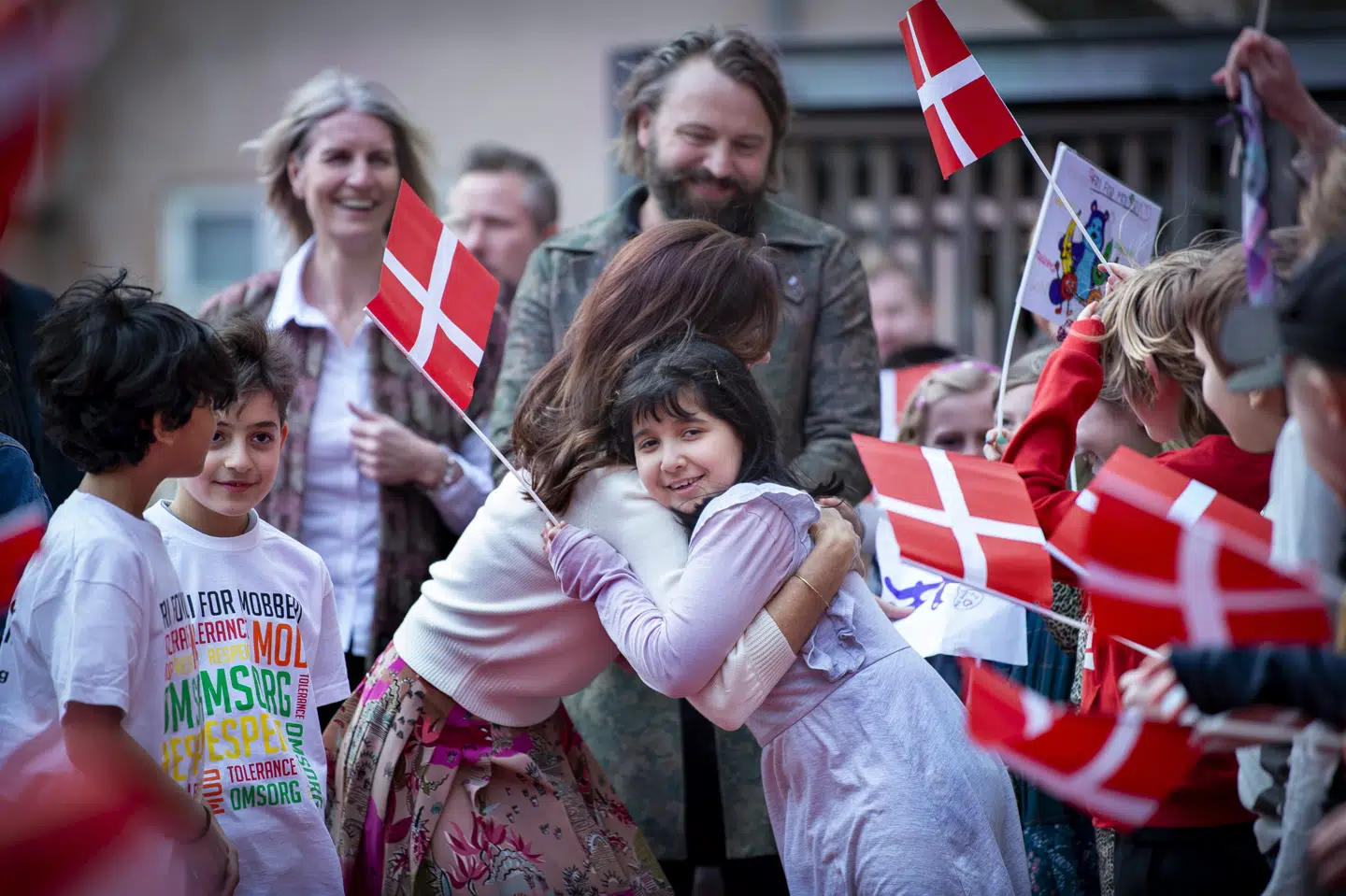 Kronprinsesse Mary har i spidsen for Mary Fonden siden 2007 gjort en stor indsats for at nedbringe mobning. I 2016 slog fonden sig sammen med to andre store organisationer, Red Barnet og Børns Vilkår, om at sætte gang i en fælles og gennemgribende indsats i skolerne mod fremtidig mobning. (Arkivfoto) Liselotte Sabroe/Ritzau Scanpix