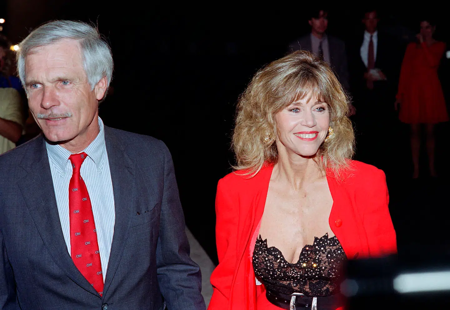 Jane Fonda med sin tredje mand, milliardæren Ted Turner.