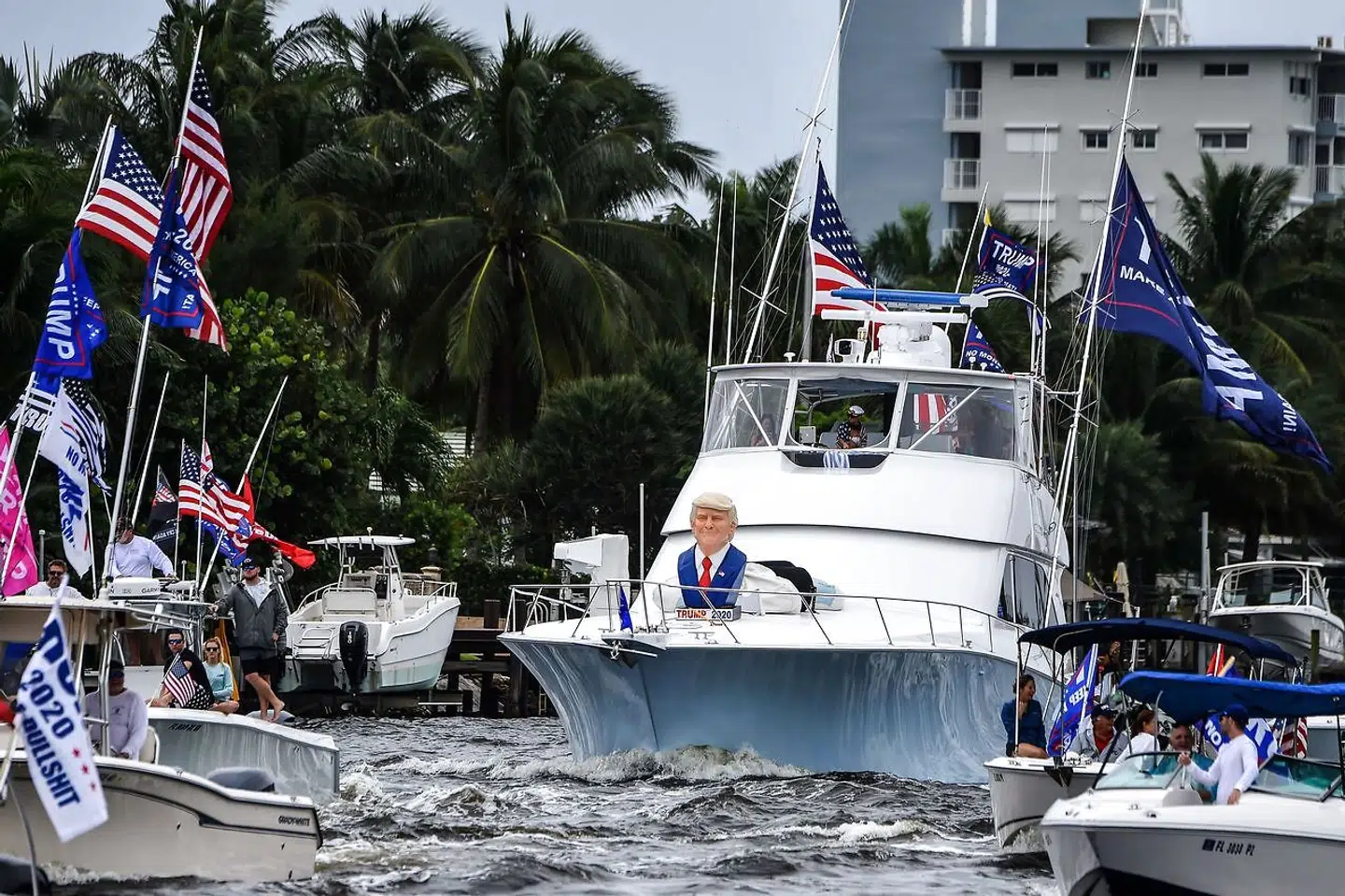 Trump-støtter på vandet i Florida