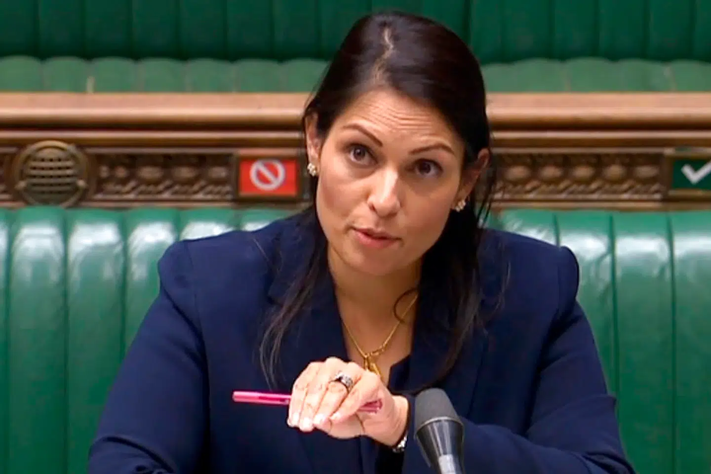 Den engelske indenrigsminister Priti Patel.