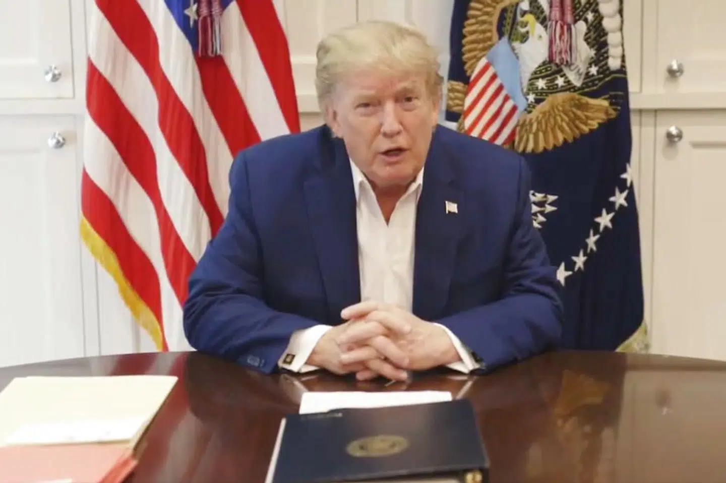 Donald Trumps nyeste video er filmet på militærhospitalet lige uden for Washington D.C.