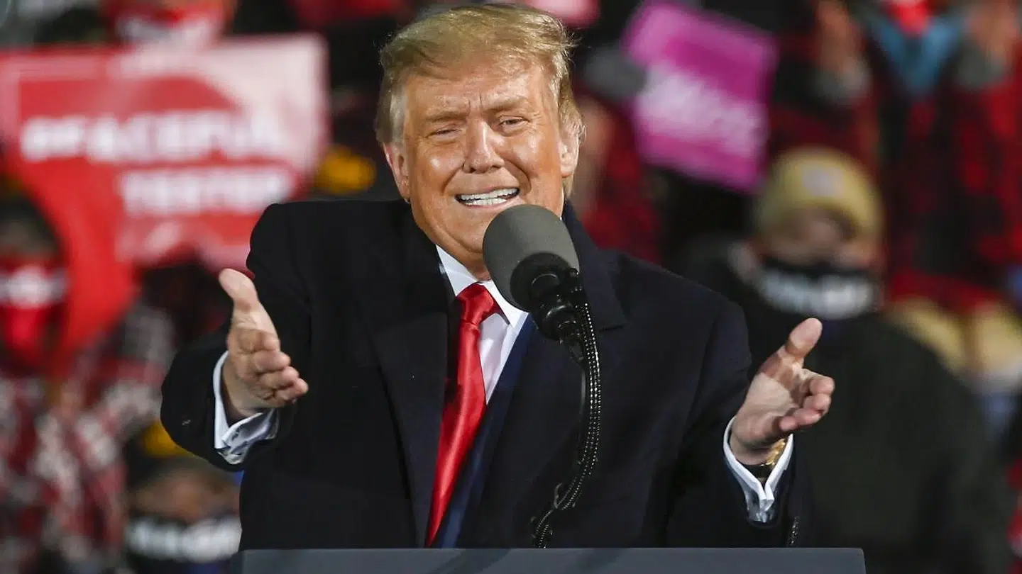 Donald Trump ved vælgermødet onsdag i Duluth, Minnesota.